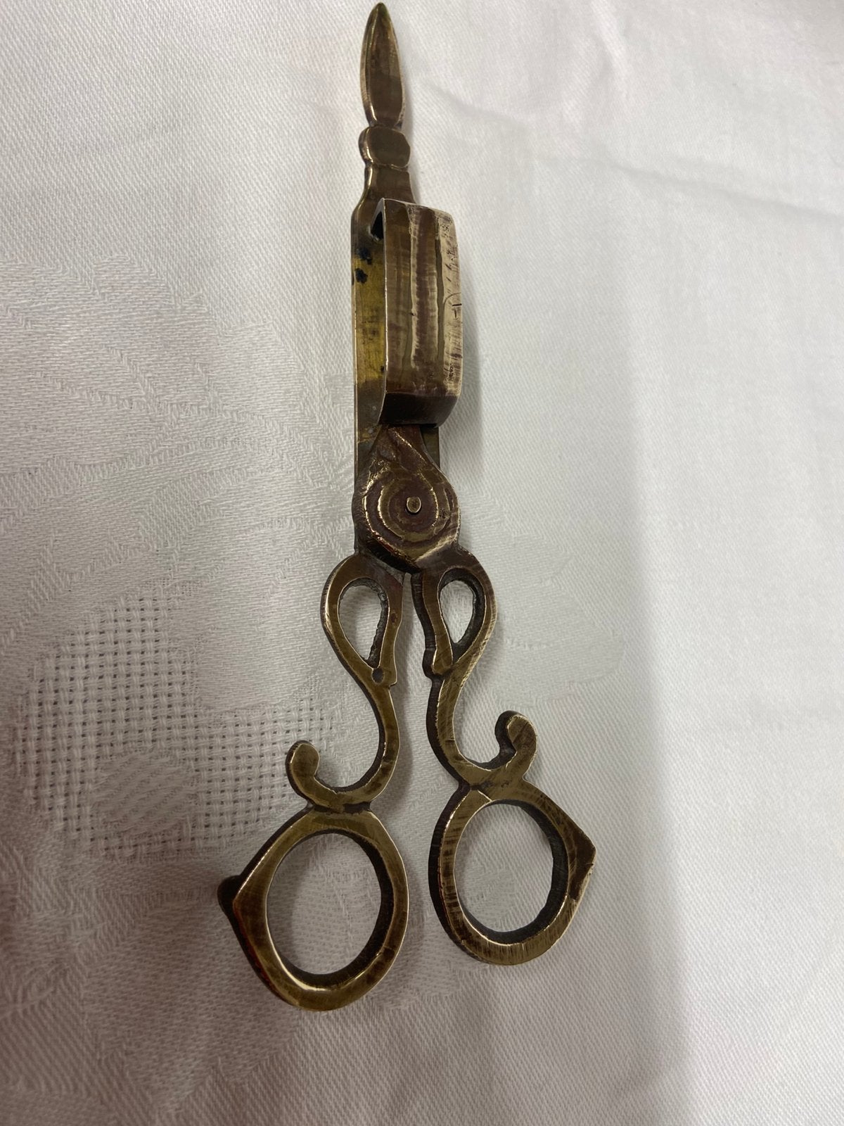 Vintage messing kaarsensnuiter/kaarsendopper op pootjes, Ophalen of Verzenden