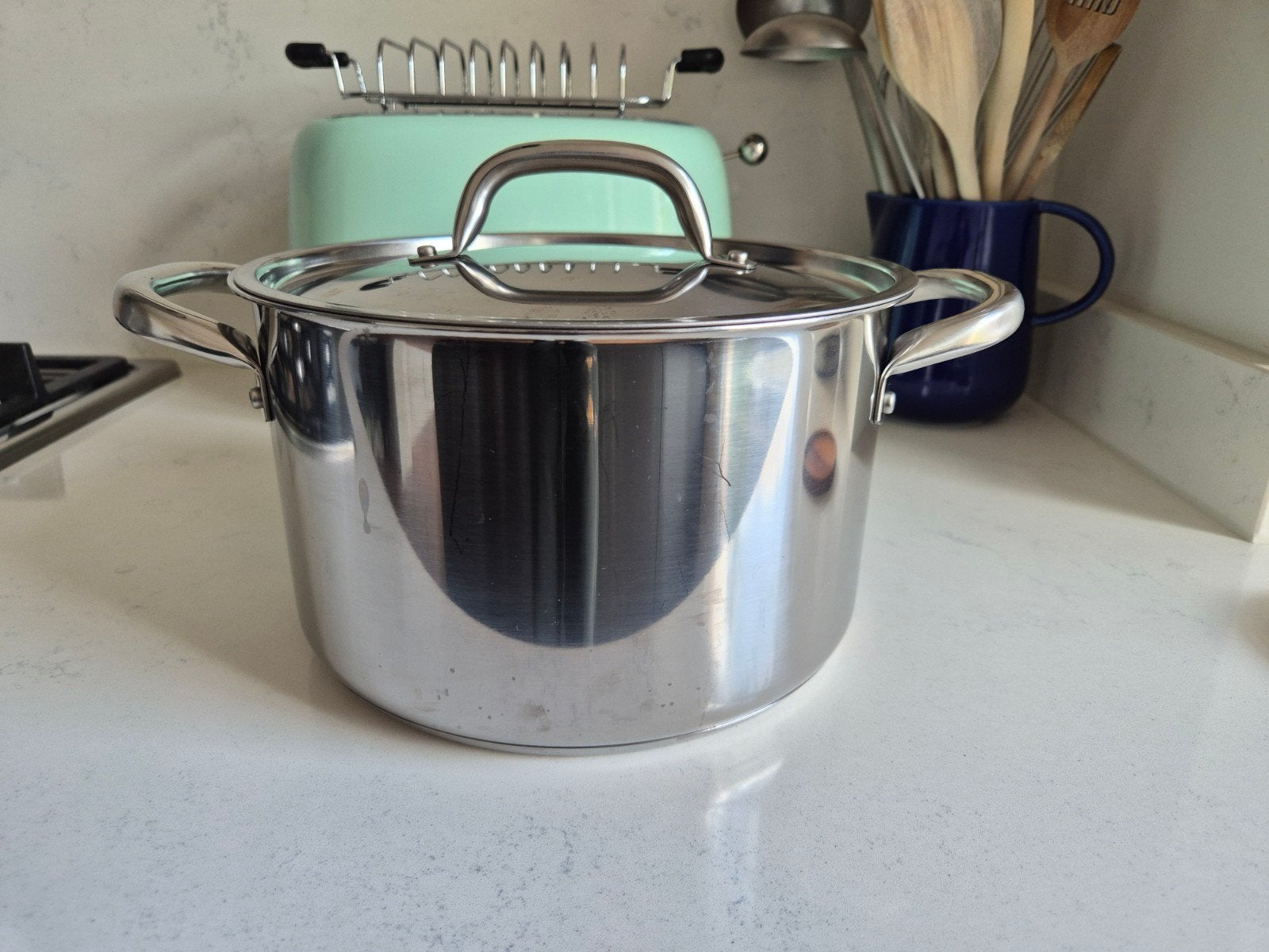 IKEA Kookpan met deksel, 5 L, RVS, Ophalen, Met deksel, Zo goed als nieuw, IKEA