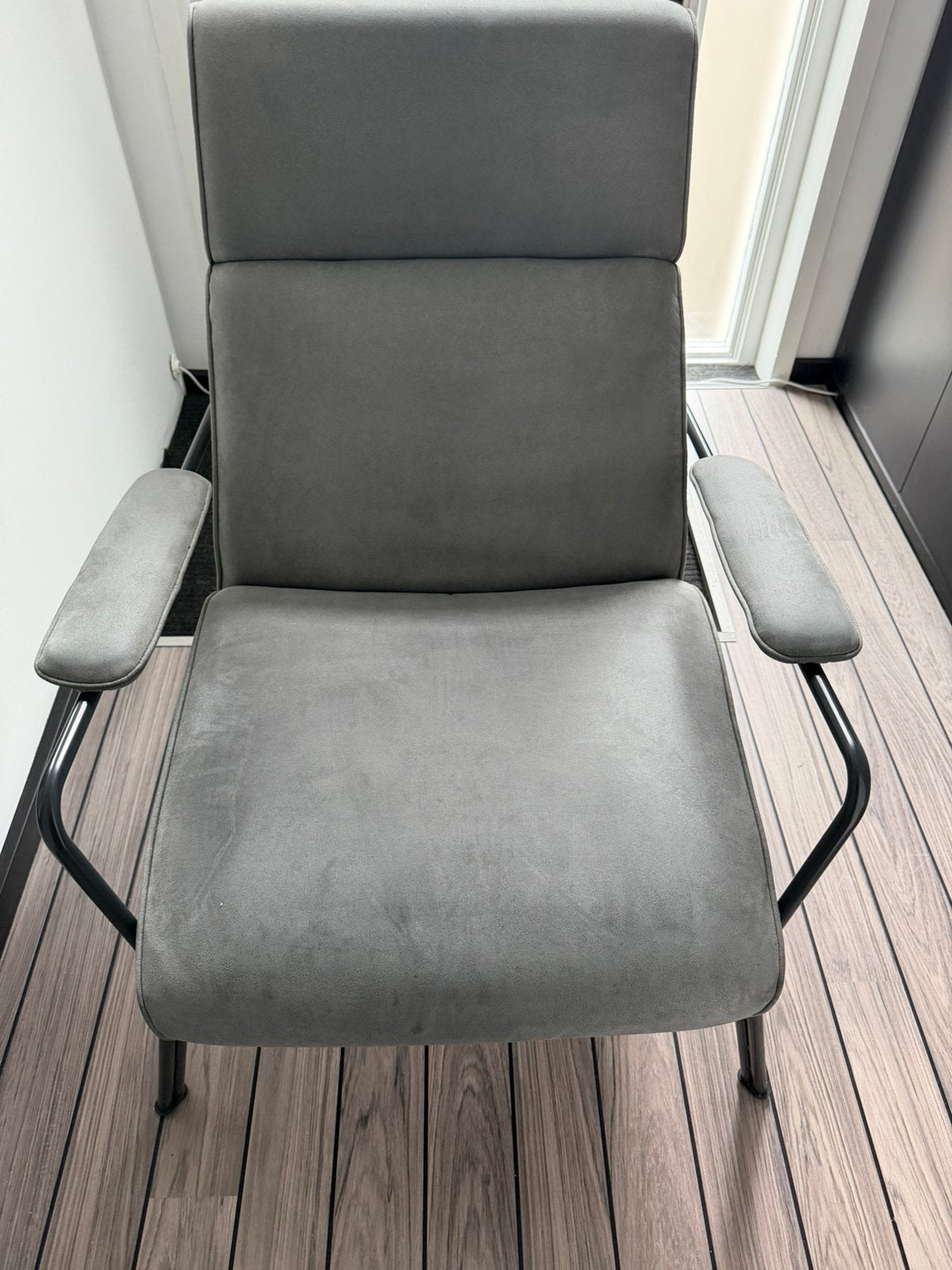 Xooon Fauteuil grijs stoel, Ophalen, Gebruikt, 75 tot 100 cm, Stof