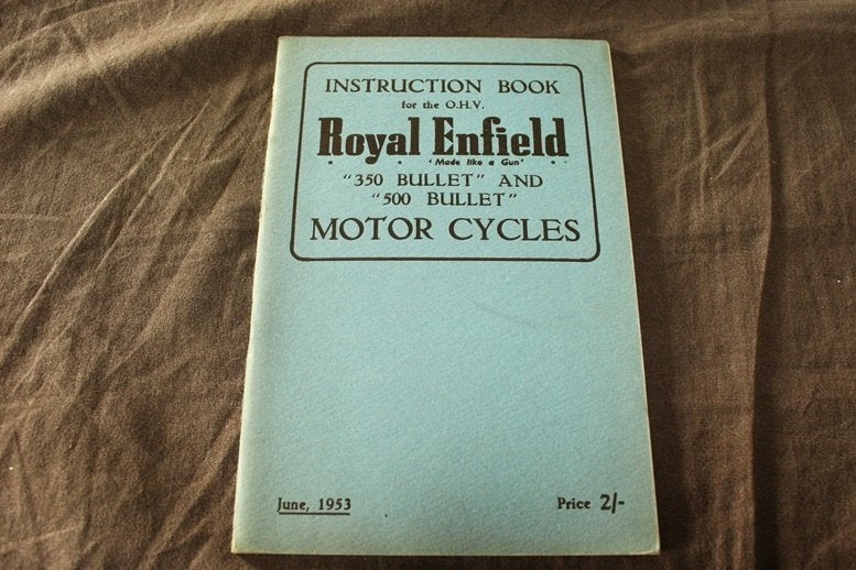 Royal Enfield 350cc 500cc Bullet 1953  instruction book, Motoren, Ophalen of Verzenden, Yamaha