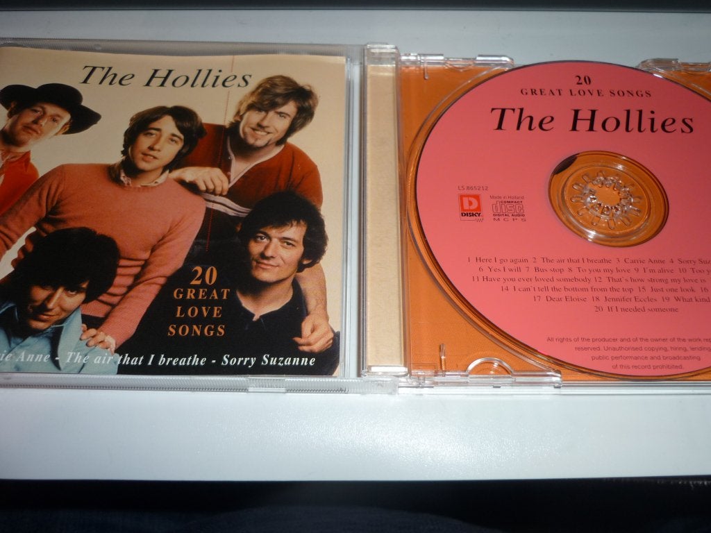 The Hollies de cd 20 great love songs, Verzenden, Zo goed als nieuw