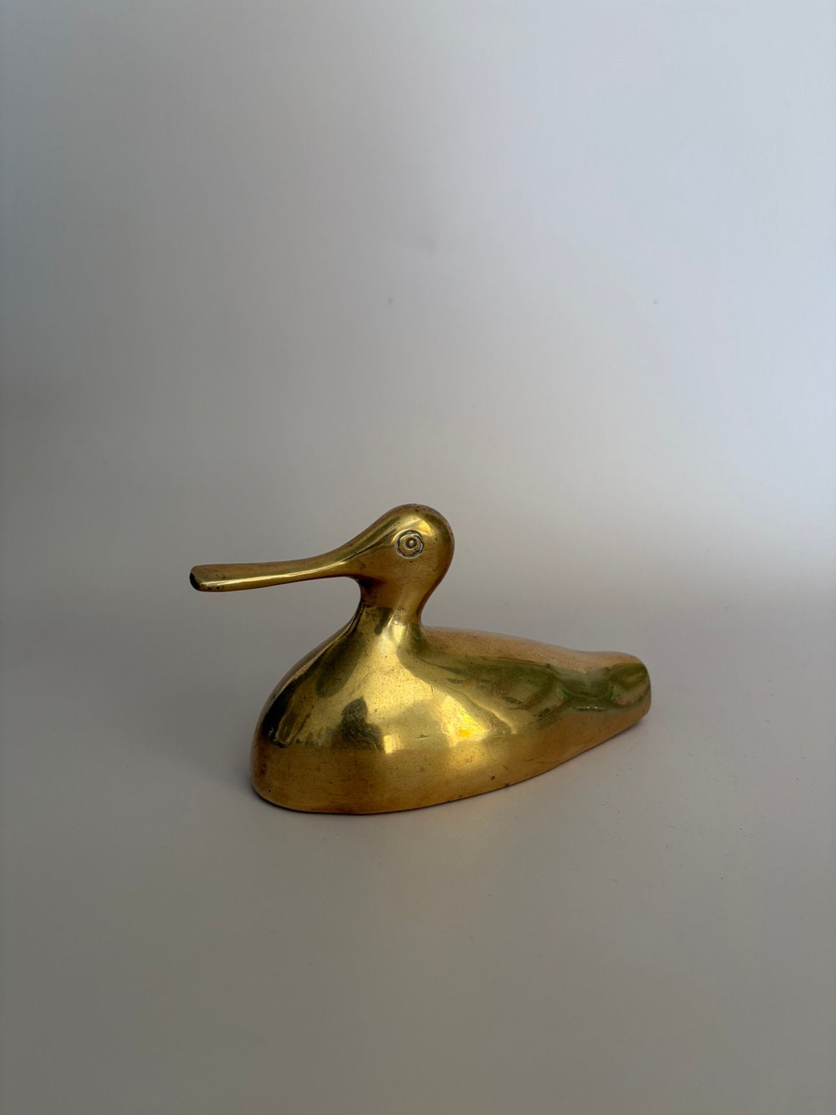 Vintage messing eend, Ophalen of Verzenden, Zo goed als nieuw, Goud, Overige materialen