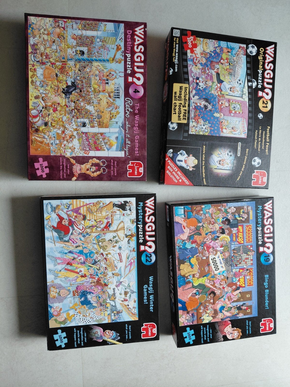 4x wasgij puzzle 5 euro per stuk, Ophalen of Verzenden, 500 t/m 1500 stukjes, Zo goed als nieuw