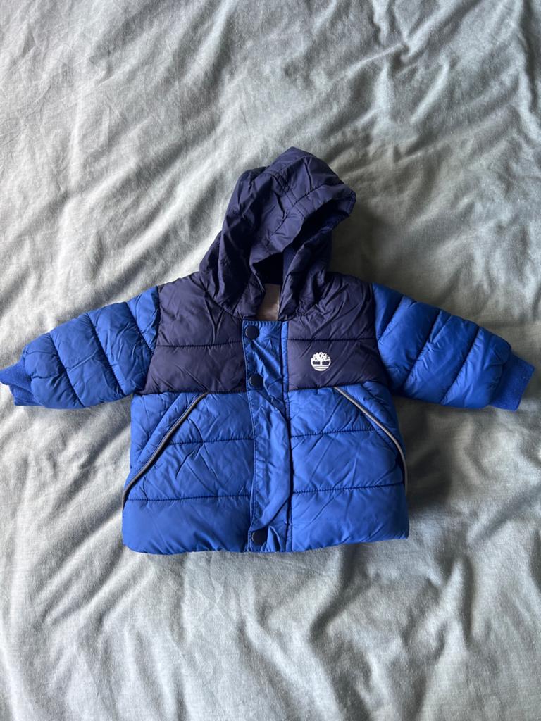 Timberland Baby Winterjas - Blauw, Kinderen en Baby's, Ophalen, Zo goed als nieuw