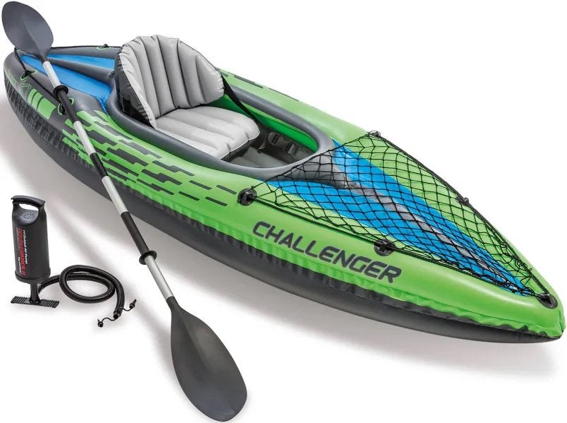 Intex Challenger 1-persoons opblaasbare kajak, Watersport en Boten, Ophalen of Verzenden, Opblaasbaar, Zo goed als nieuw, 1-persoons
