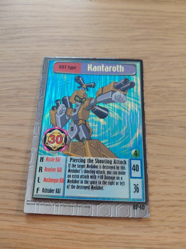 medabots kaartje kbt type kantaroth bp40, Ophalen of Verzenden, Zo goed als nieuw, Foto of Kaart