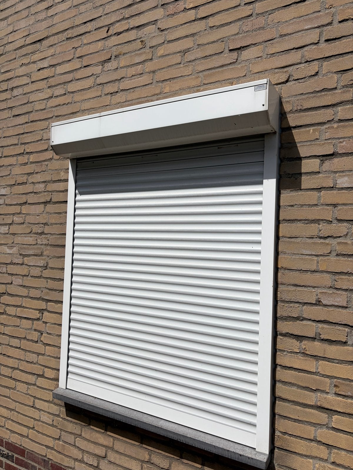 Rolluik wit, handbediend, 120x147, Ophalen, Gebruikt, Wit, 100 tot 150 cm