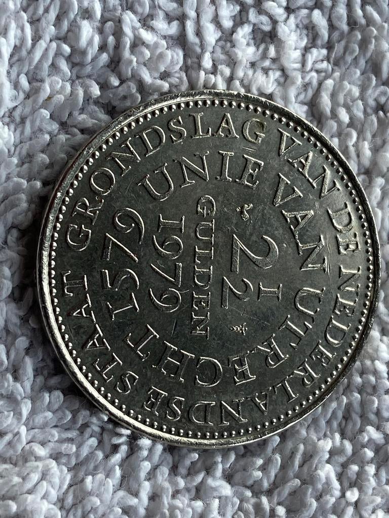 2,5 gulden Unie van Utrecht 1979, Postzegels en Munten, Munten | Nederland, Koningin Juliana, Zilver, Ophalen of Verzenden, Losse munt