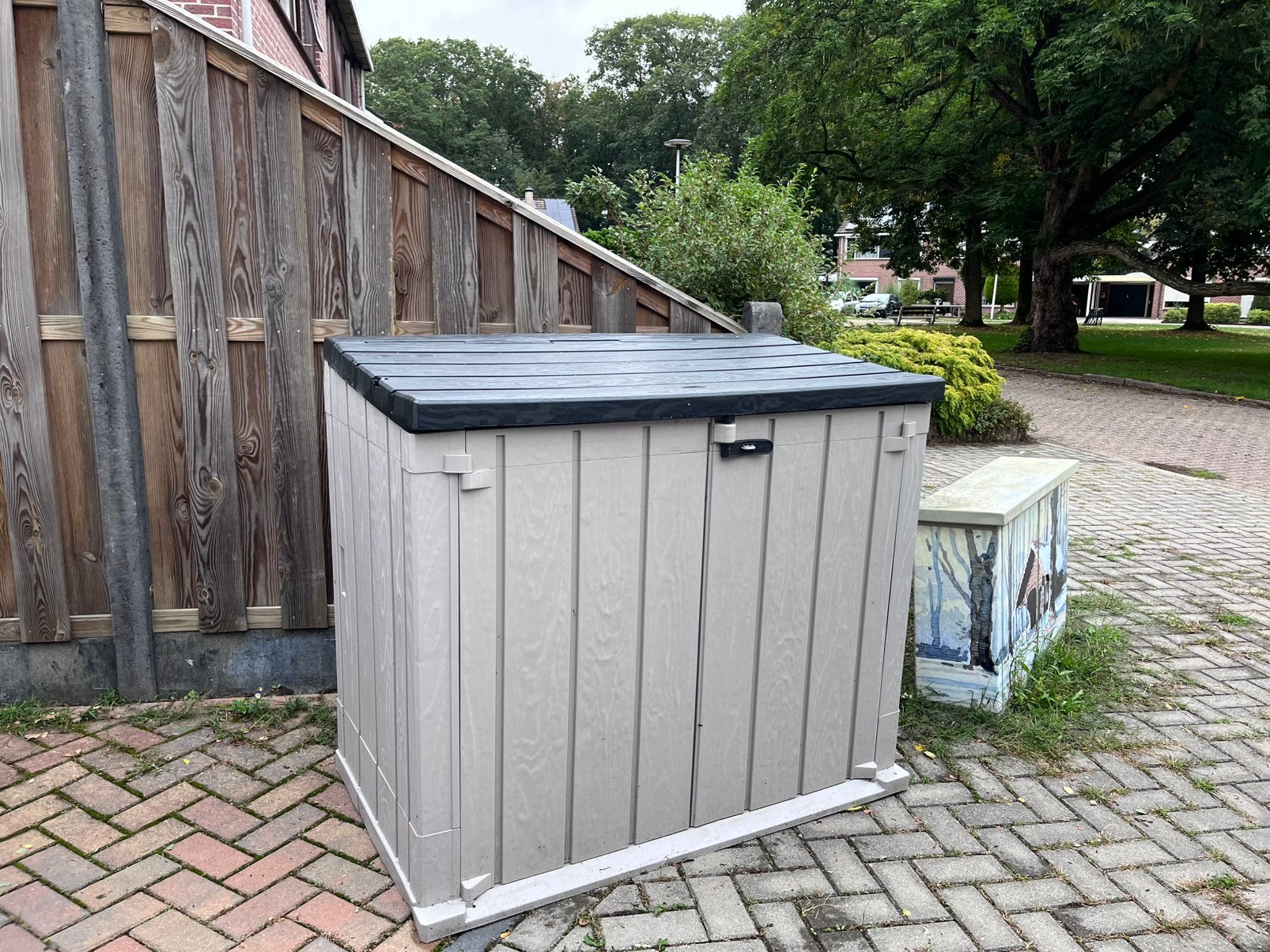 Kussenbox, tuinkast, Tuin en Terras, Ophalen, Gebruikt, Kunststof, Overige typen