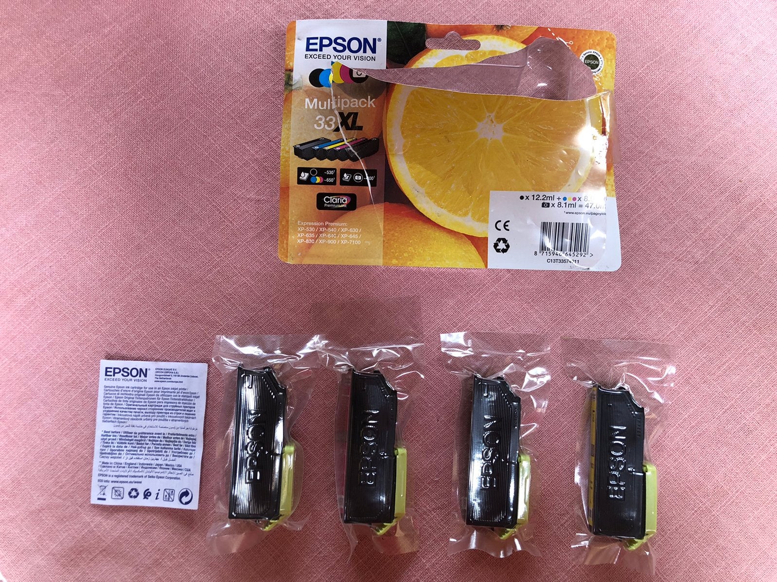 Epson Oranges Multipack-33XL-NIEUW, Ophalen of Verzenden, Nieuw, Epson