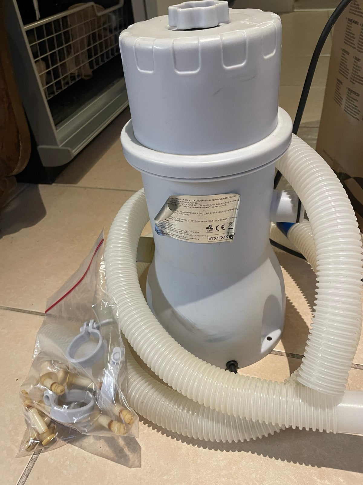 Zwembad accessoires: pomp, tabletten, zeef, lamp, thermomete, Ophalen, Gebruikt, Overige typen