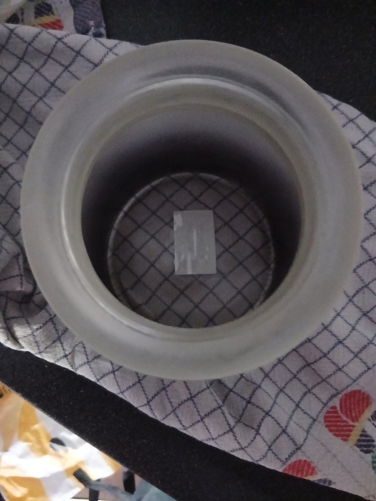 Glazen pot met matte afwerking, Rond, Pot of Kruik, Ophalen of Verzenden, Glas