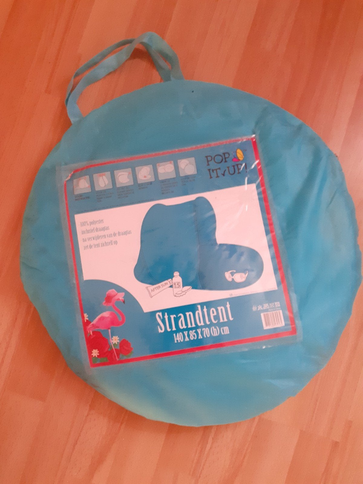Pop up strandtent, Ophalen