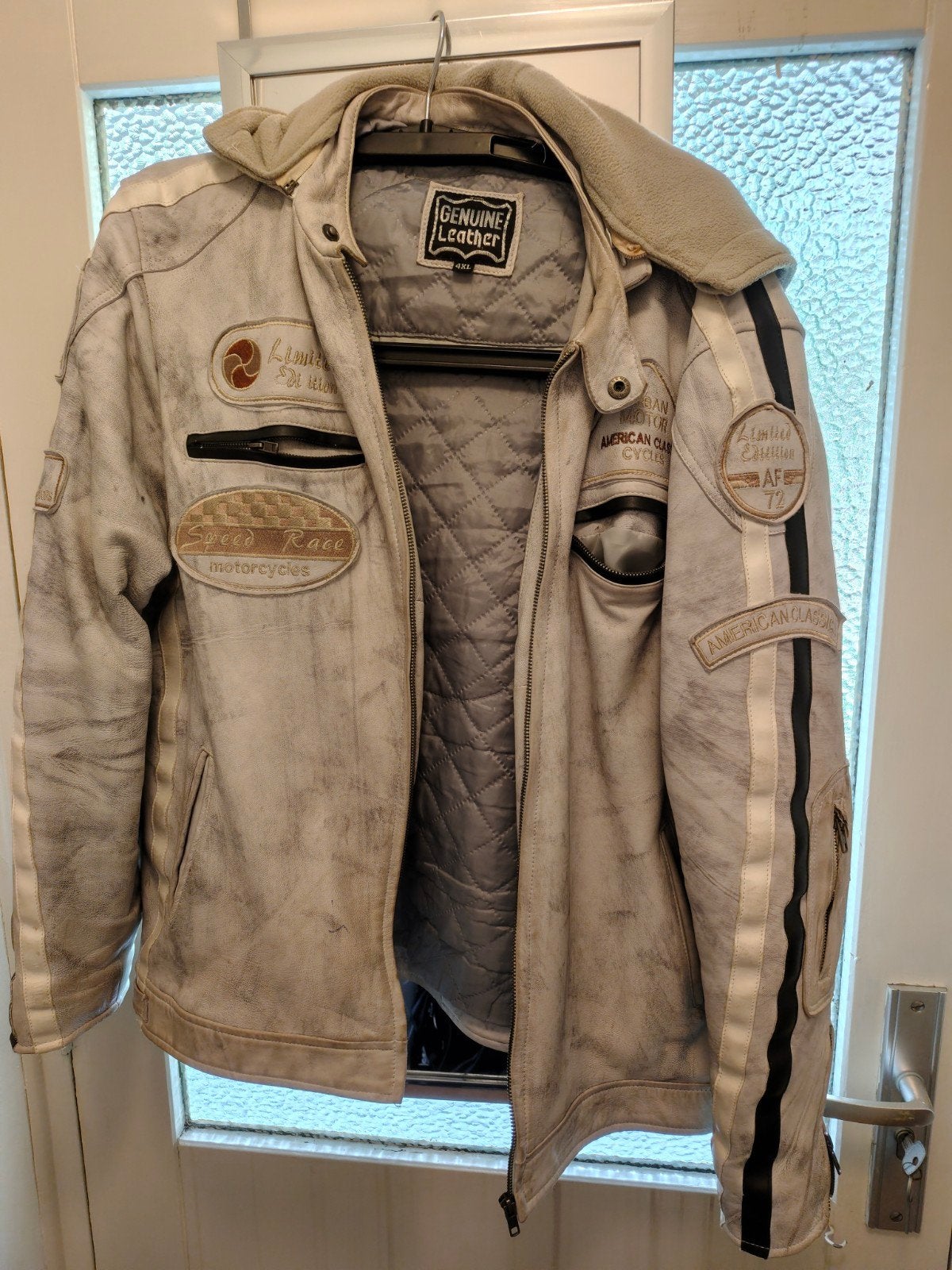 Stoer leren jack XXL in zeer goede staat, Kleding | Heren, Ophalen of Verzenden, Zo goed als nieuw, Overige maten, Overige kleuren