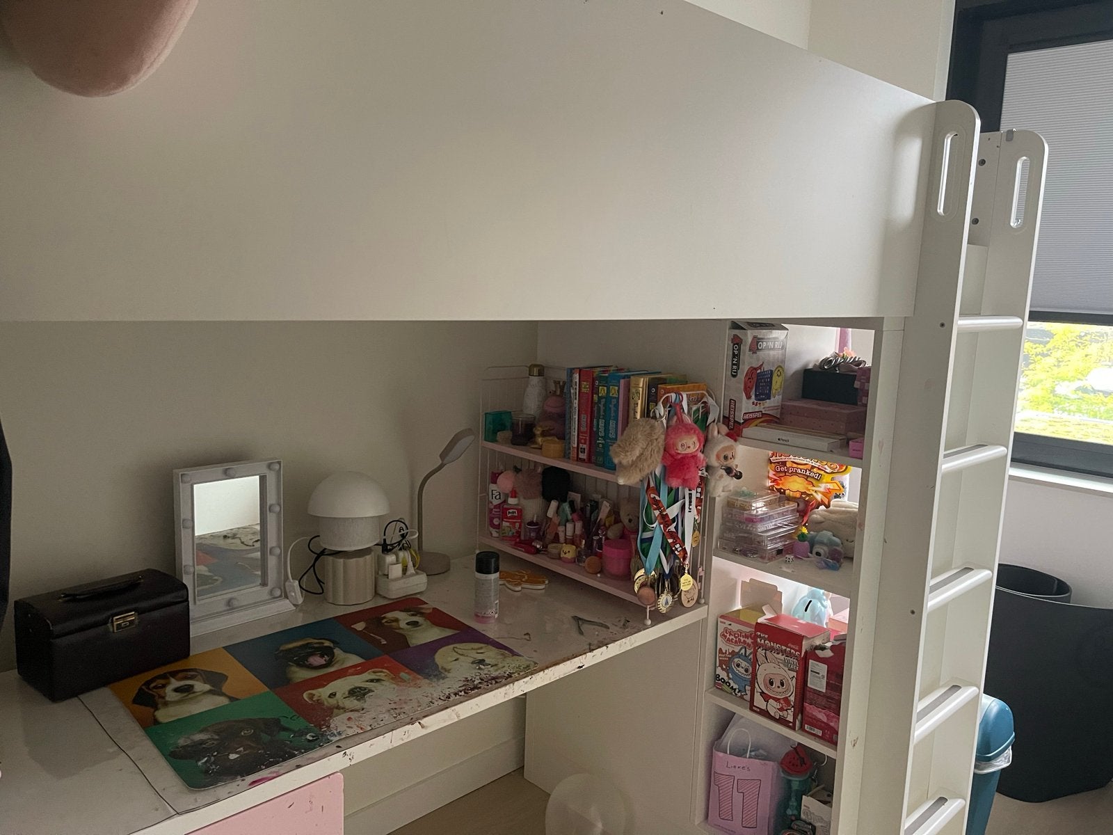 IKEA SMÅSTAD Hoogslaper met bureau en opbergruimte, Ophalen, Gebruikt, Eenpersoons, 200 cm