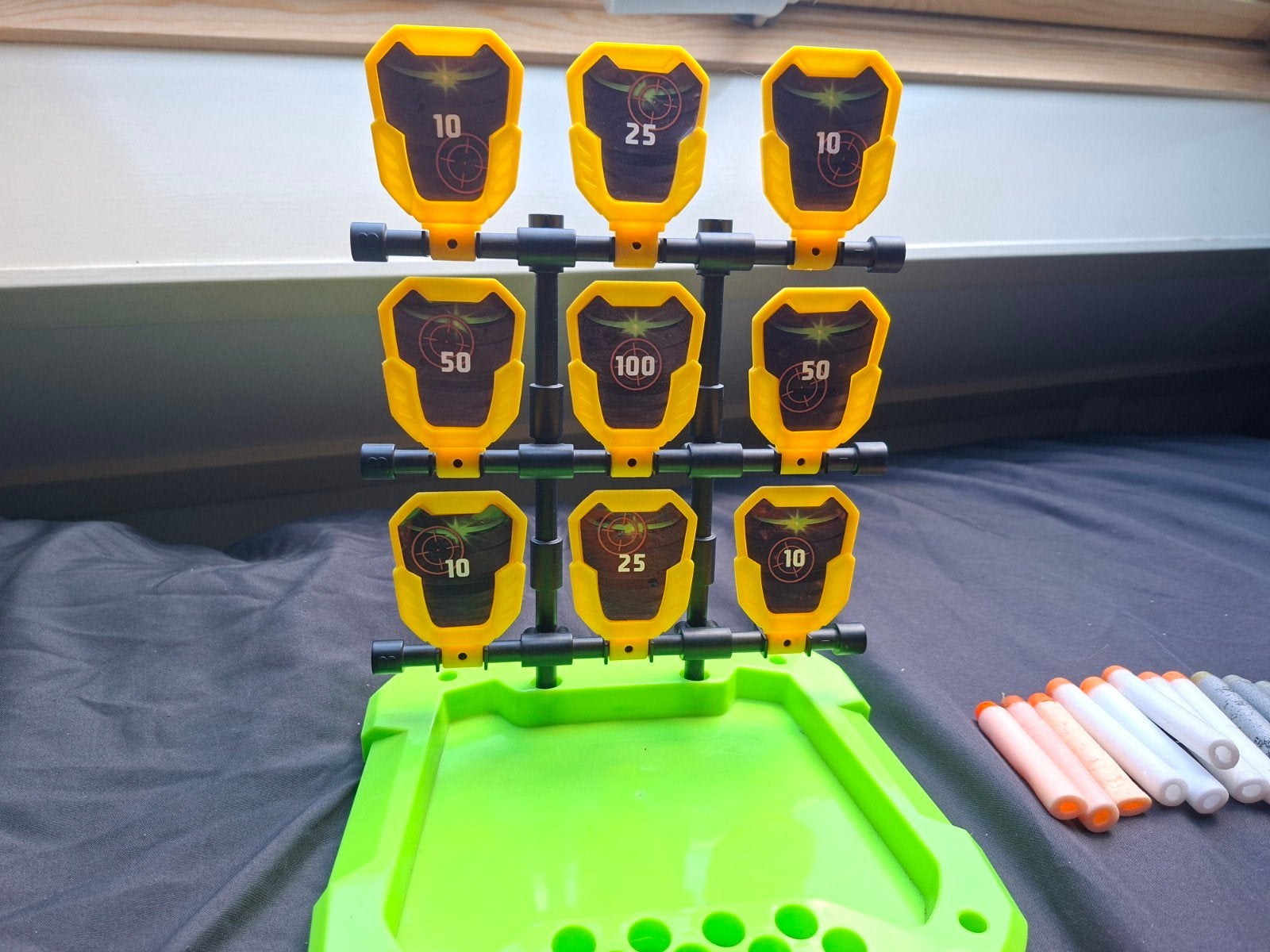 Nerf speelgoedset met geweer en schietschijven, Ophalen of Verzenden, Gebruikt