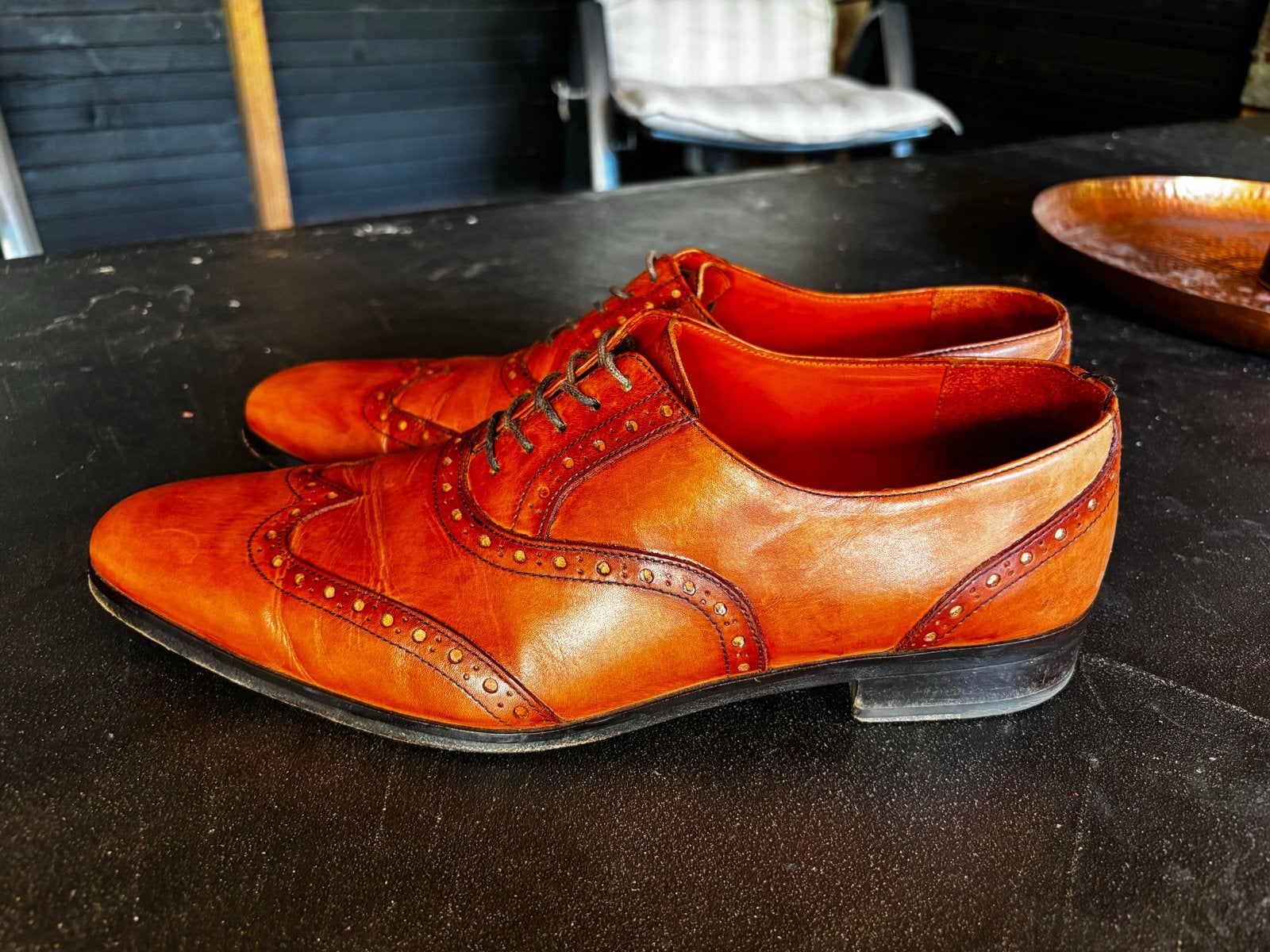 ZGAN Reinhard Frans schoenen, maat 46, Bruin, Ophalen of Verzenden, Zo goed als nieuw, Veterschoenen