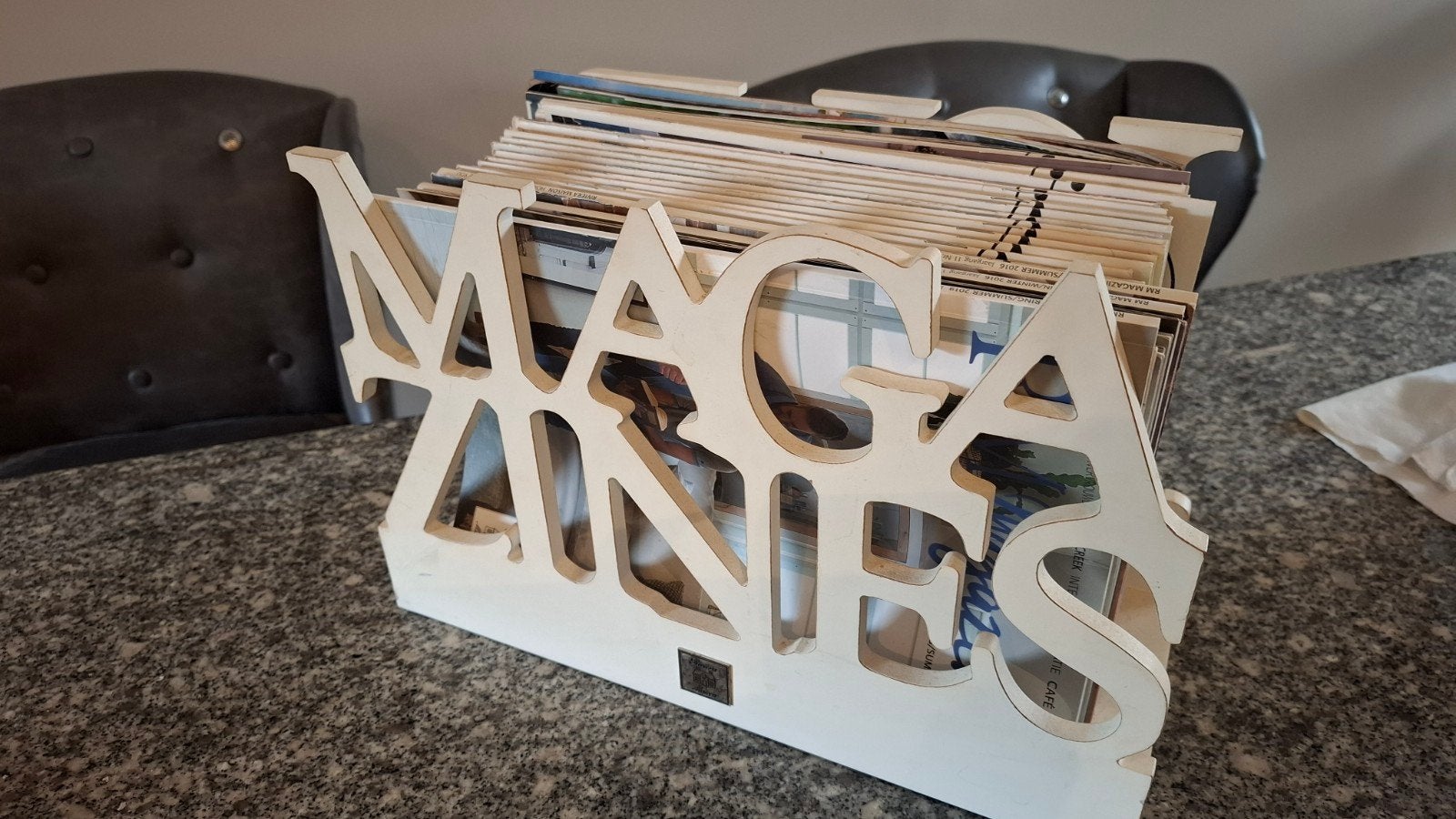 Riviera Maison Tijdschriftenrek 'Magazines Journeaux', Huis en Inrichting, Woonaccessoires | Krantenbakken en Lectuurbakken, Gebruikt
