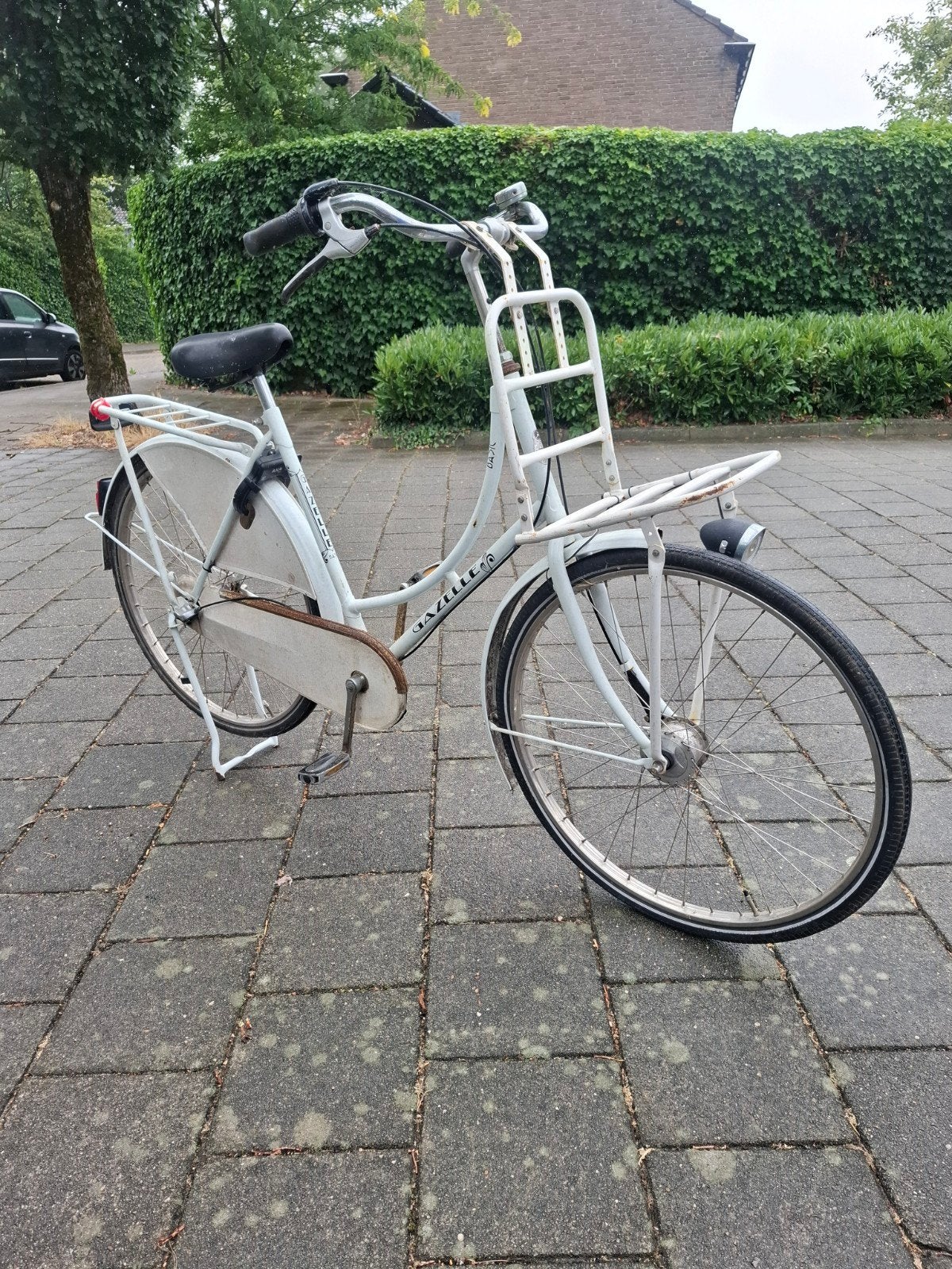 Gazelle Omafiets 57 cm met slot en verlichting, Terugtraprem, Gebruikt, Gazelle, 56 cm of meer