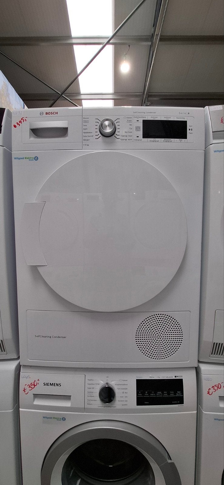 Bosch serie 8 warmtepompdroger, 6 maand garantie 4232, Witgoed en Apparatuur, Wasdrogers, Ophalen, 8 tot 10 kg, Refurbished, Voorlader