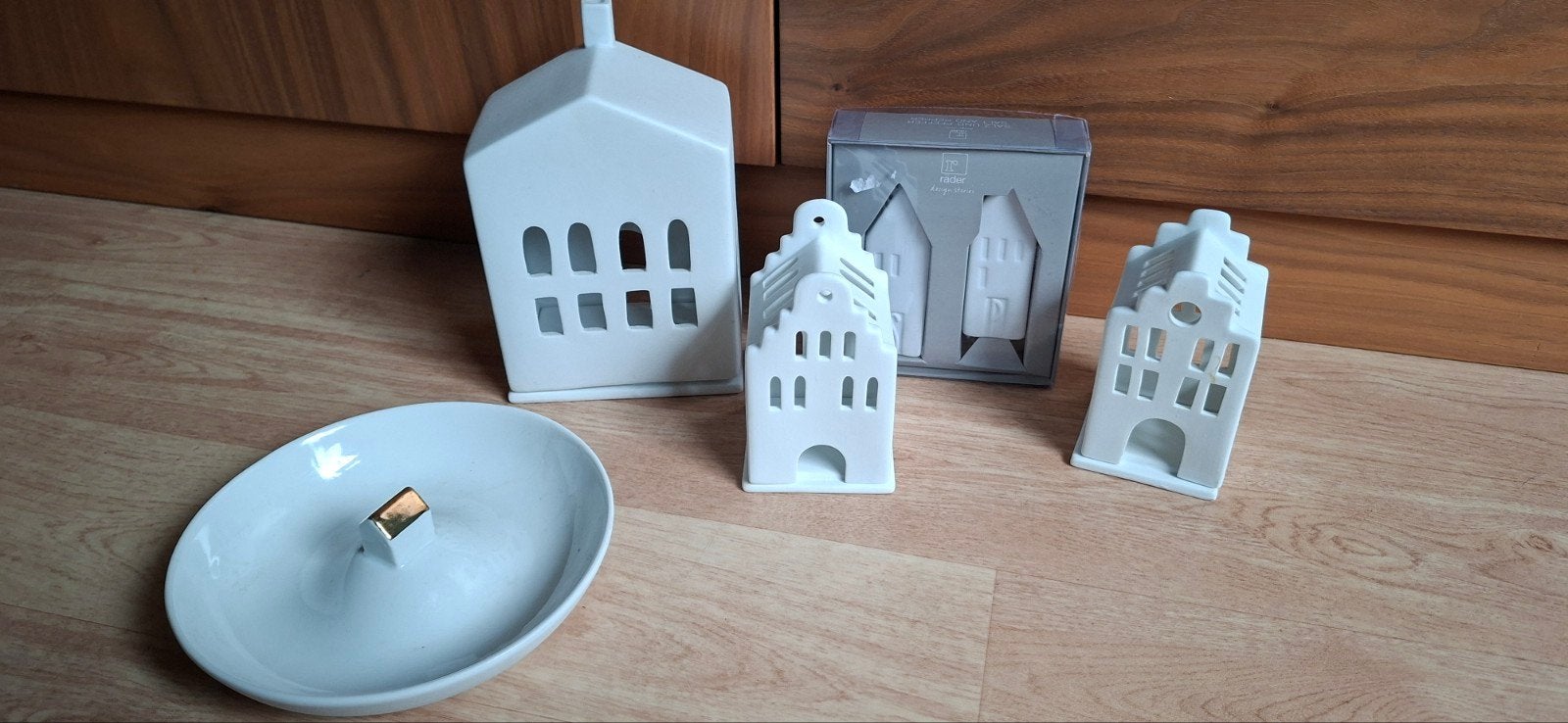 Räder huisjes, peper en zoutstel en schaaltje, Ophalen of Verzenden