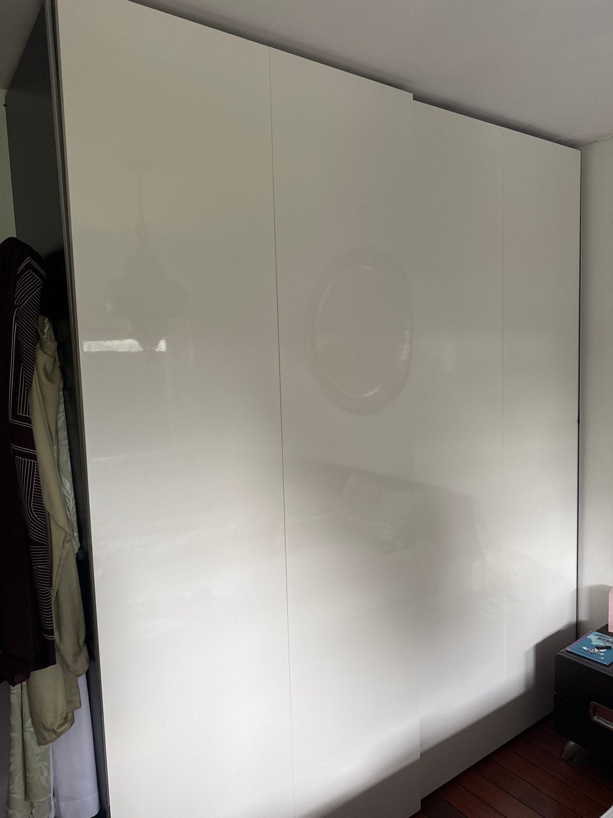 Grote witte kledingkast met schuifdeuren, Huis en Inrichting, Kasten | Kledingkasten, Overige materialen, Gebruikt, 200 cm of meer