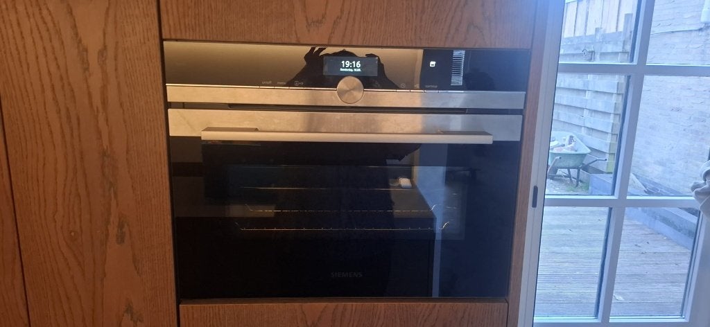 Inbouw stoomoven Siemens, Ophalen, 45 tot 50 cm, Hete lucht, Siemens