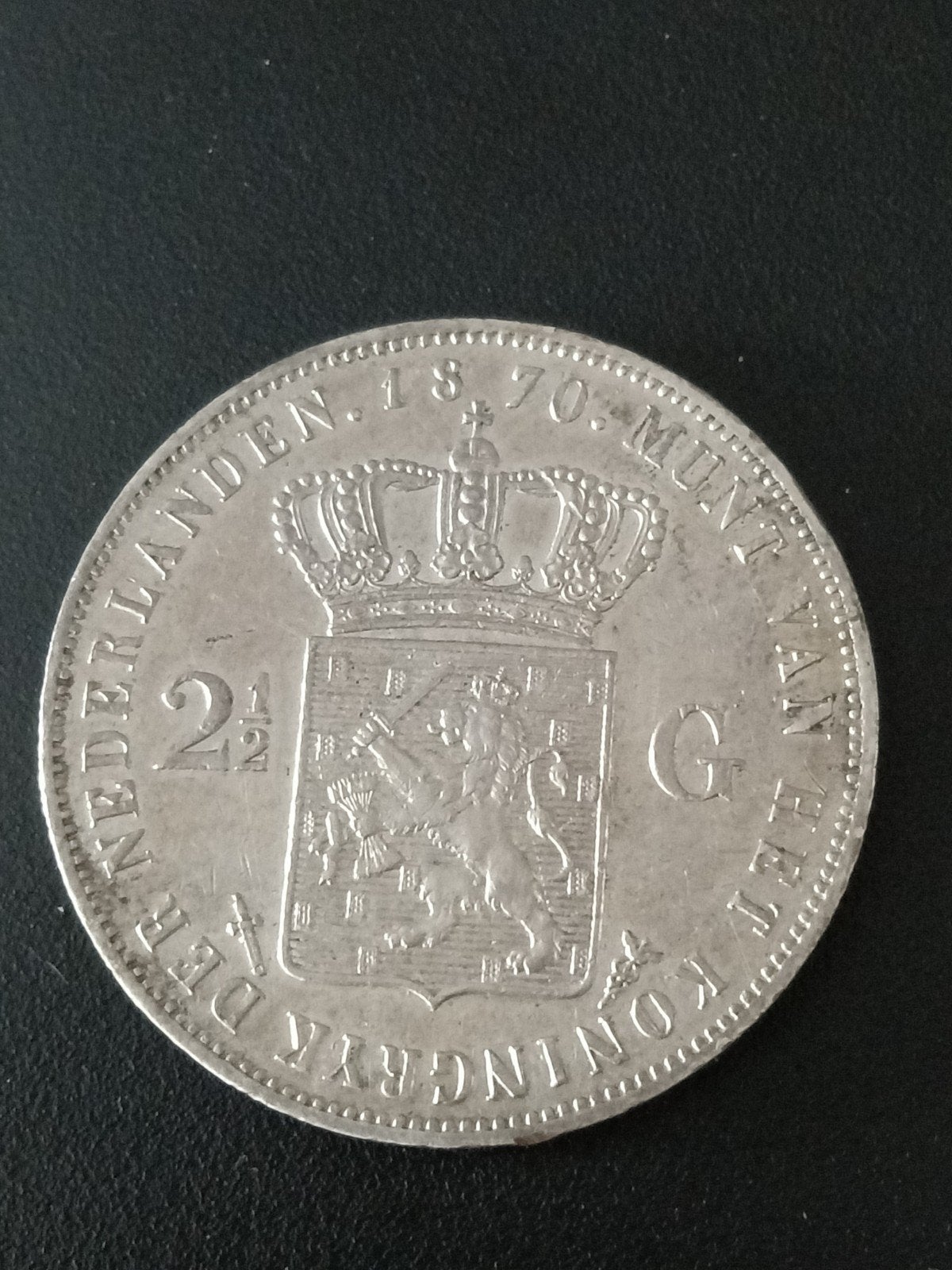 Rijksdaalder 1870 Willem drie, Ophalen of Verzenden, Koning Willem III, 2½ gulden