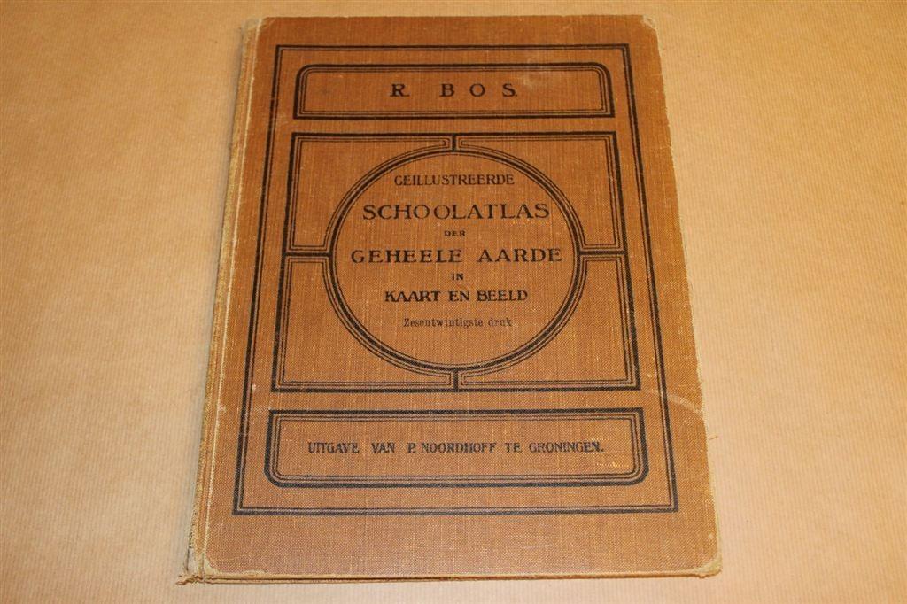 Schoolatlas der Geheele Aarde - Bos - 1932, Boeken, Gelezen, Ophalen of Verzenden, Landkaart, 1800 tot 2000