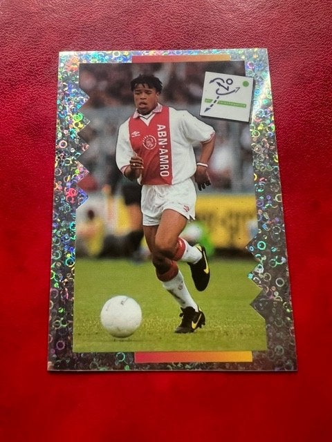 Panini Voetbal 96 sticker AJAX Edgar Davids glimmend mint, Verzenden, Zo goed als nieuw, Ajax, Poster, Plaatje of Sticker