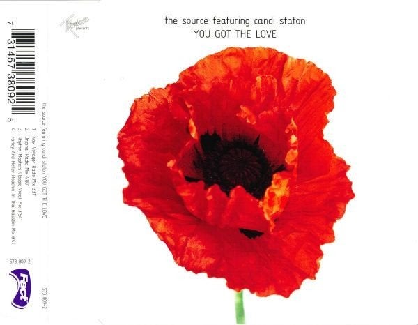 THE SOURCE + CANDI STATON CD SINGLE YOU GOT THE LOVE 1997, Ophalen of Verzenden, Zo goed als nieuw, Pop