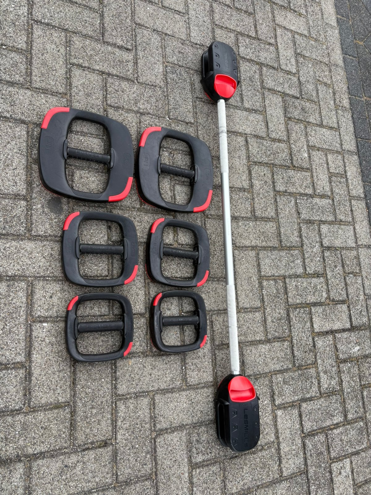 Les mills smart 2.0 bodypump set, Sport en Fitness, Gebruikt, Ophalen of Verzenden, Smart 2, Halterset