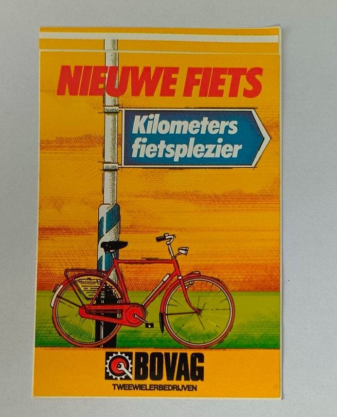 Sticker Nieuwe fiets Bovag Tweewielerbedrijven, Ophalen of Verzenden, Zo goed als nieuw, Bedrijf of Vereniging