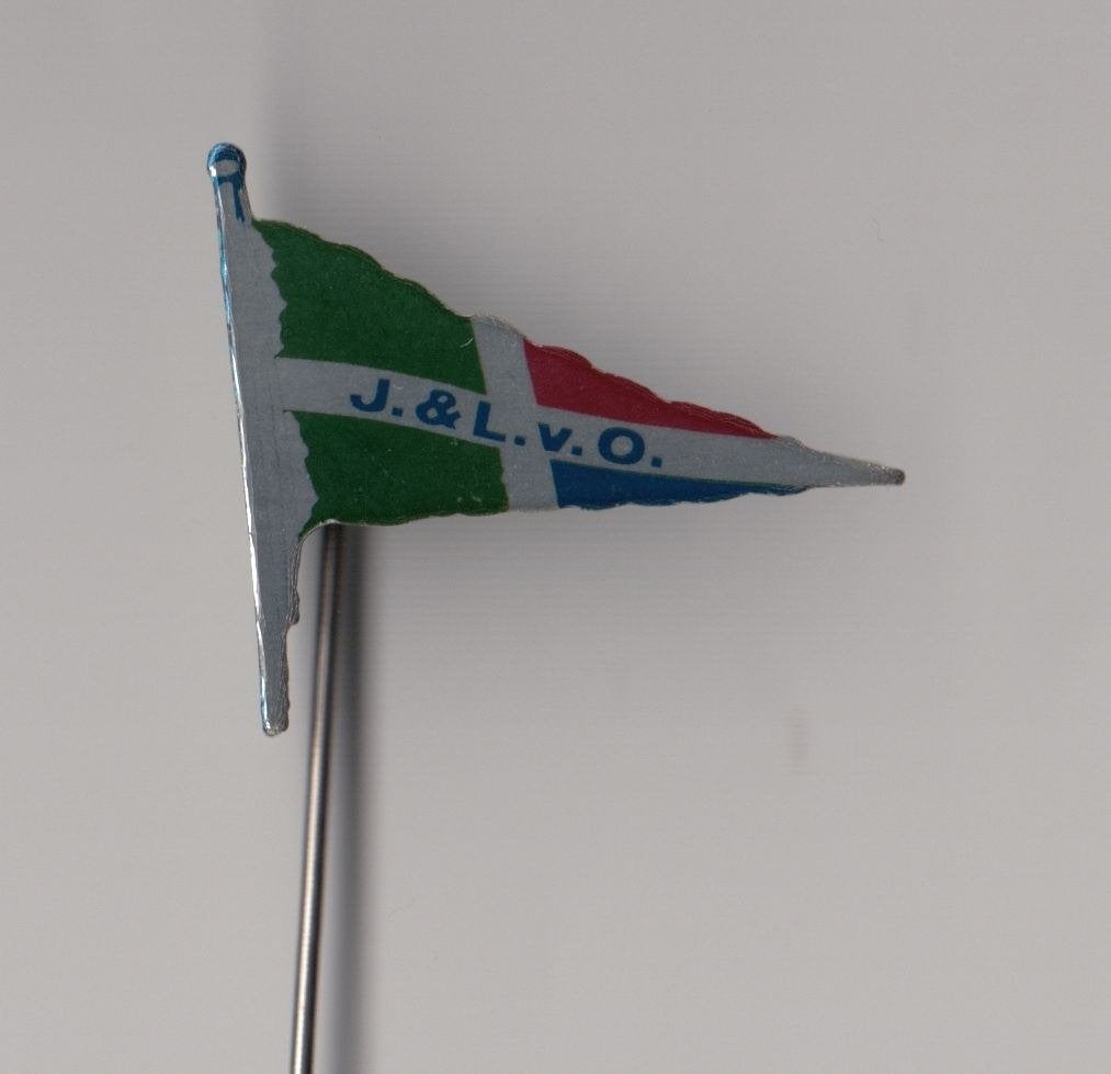 Scheepvaart J&Lvo vlag speldje, Gebruikt, Niet vindbaar, Niet vindbaar, Speldje of Pin