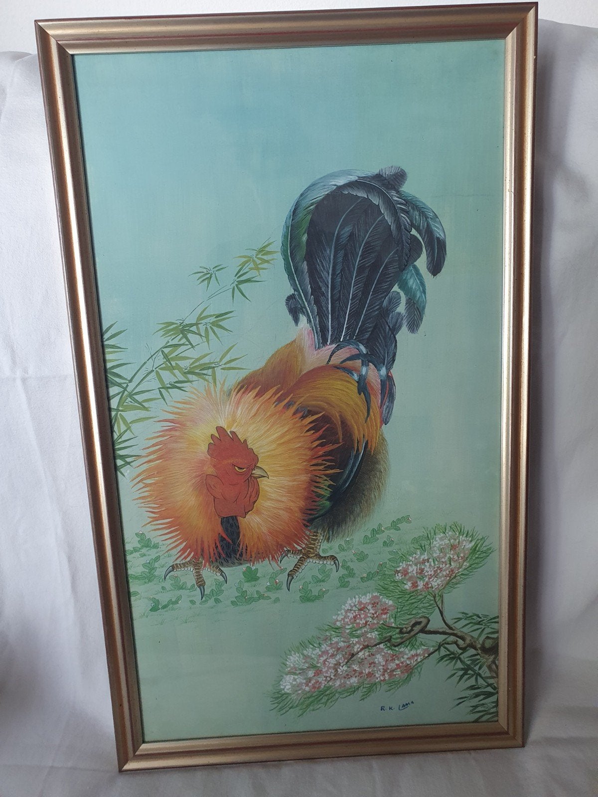 Aziatische schilderij haan, Ophalen