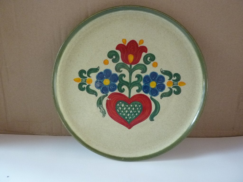 mooie bonte schaal, vla schotel ,, Handbeschilderd, Schaal, Rond, Ophalen of Verzenden