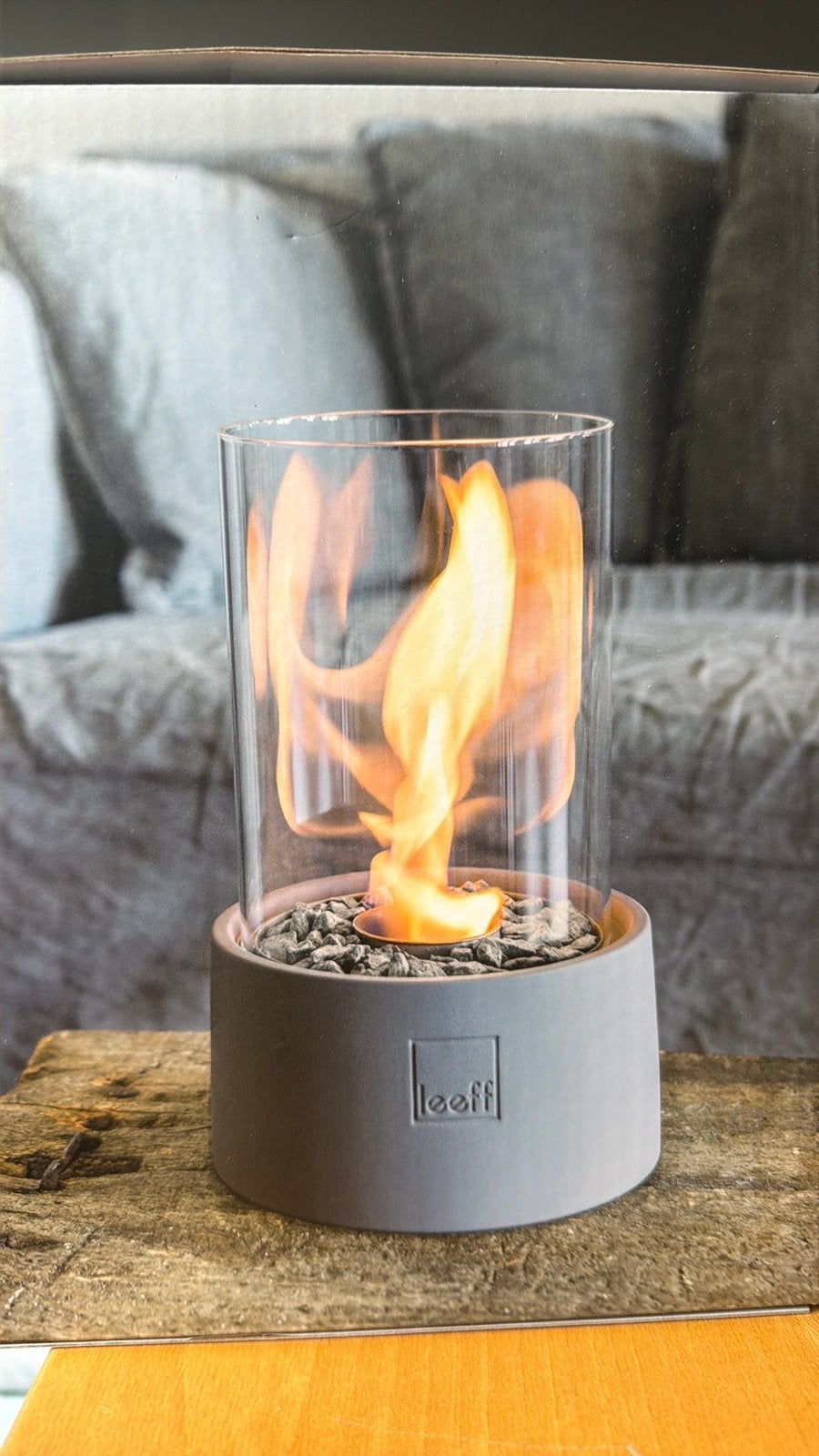 Tafelhaard stone fire ‘grey’ Leef, Ophalen, Nieuw
