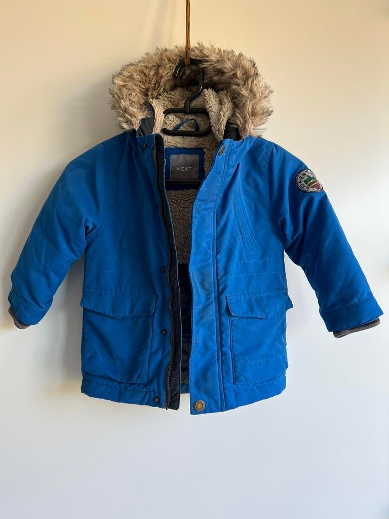 Winterjas blauw maat 2-3 jaar, Kinderen en Baby's, Kinderkleding | Maat 92, Ophalen of Verzenden, Zo goed als nieuw, Jongen, Jas