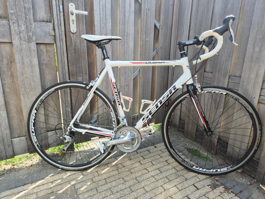 Sensa Umbria racefiets - Wit, 28 inch, 30 versnellingen, Overige merken, Aluminium, Ophalen of Verzenden, Zo goed als nieuw