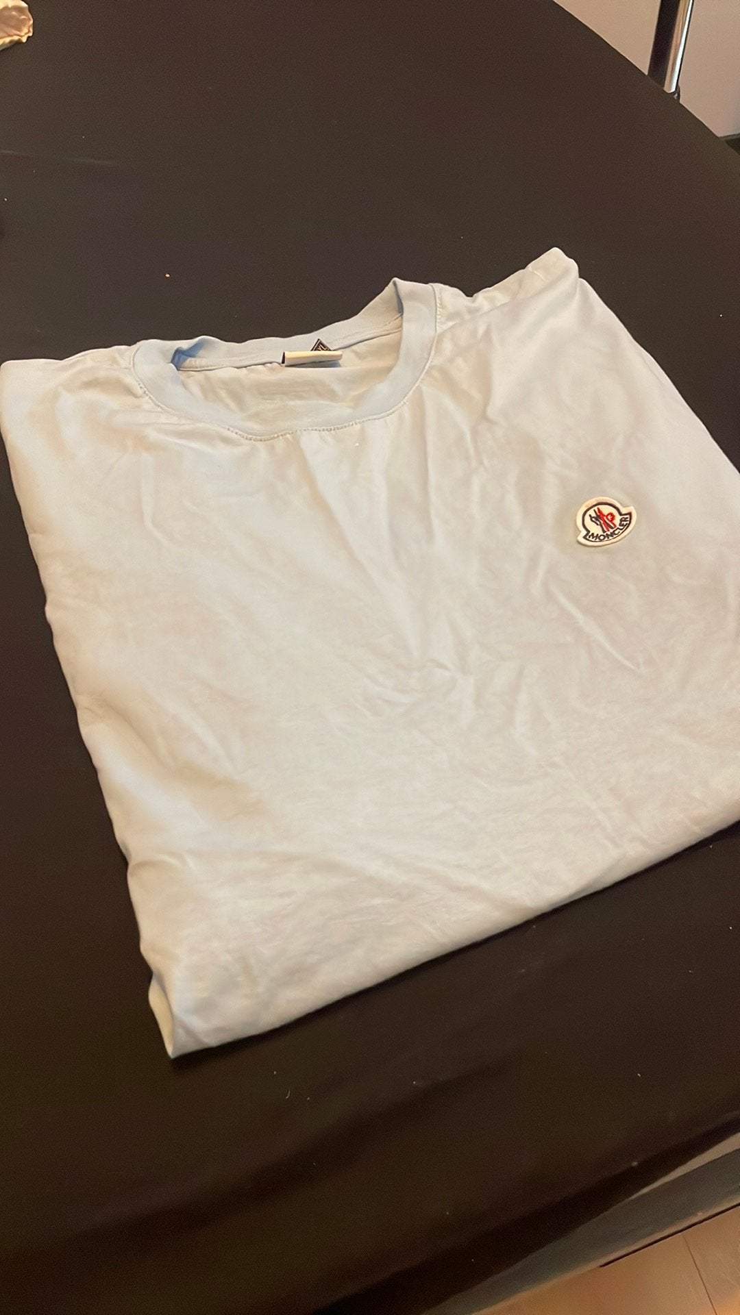 Moncler shirtje, Kleding | Heren, Ophalen, Zo goed als nieuw, Overige maten, Blauw