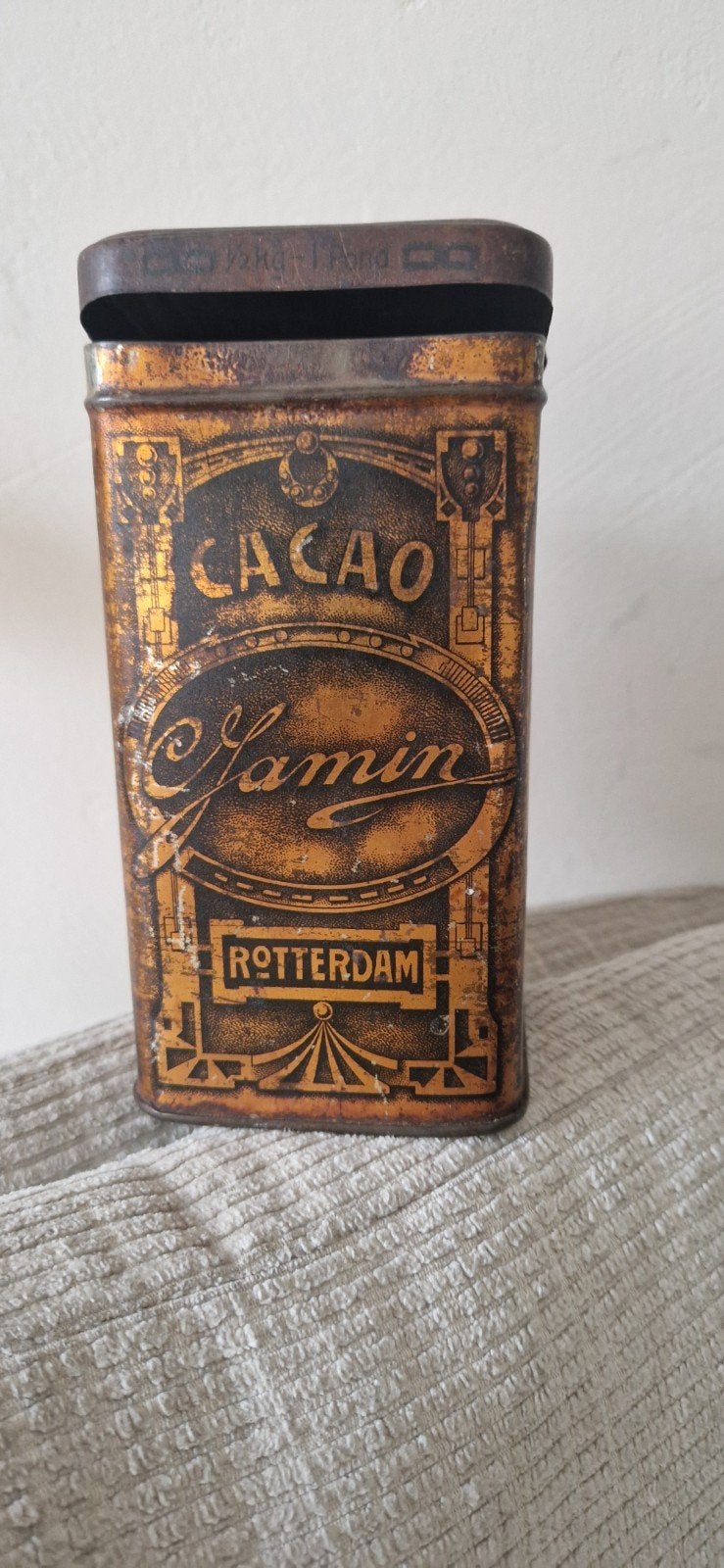 Antiek Jamin cacao blik, Verzamelen, Blikken, Ophalen of Verzenden, Gebruikt, Overige