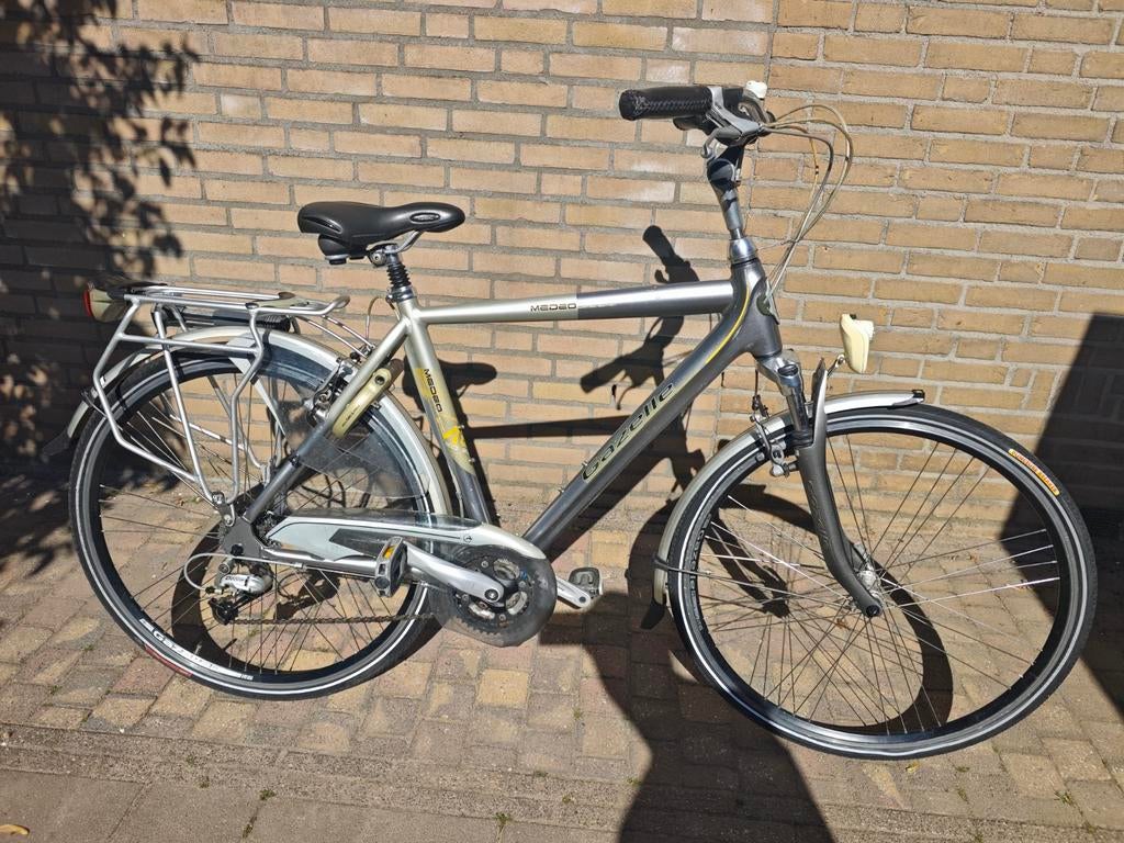 Mooie Gazelle medeo limited edition herenfiets 53cm 24v, Ophalen, 28 inch, Vering, Velgrem