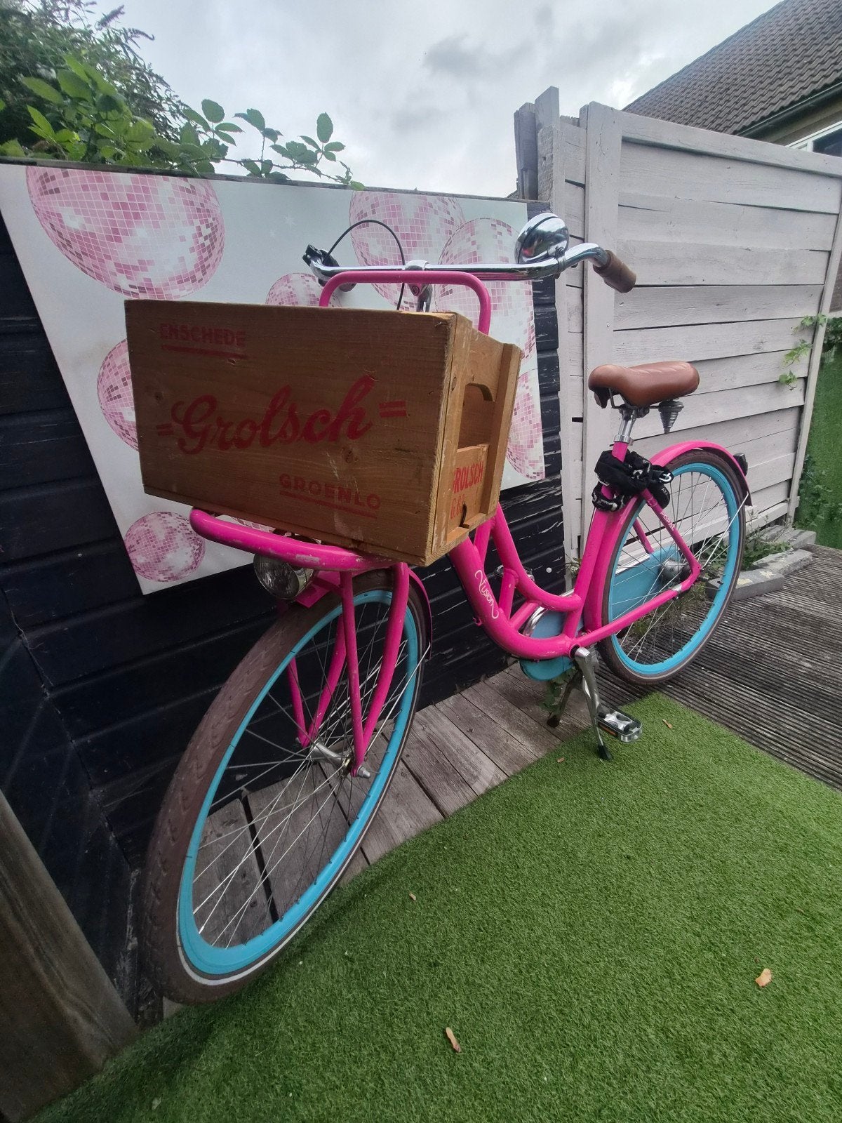 Vrolijke roze Popal Cruiser damesfiets 28 inch, Ophalen, Gebruikt, Overige merken, Versnellingen