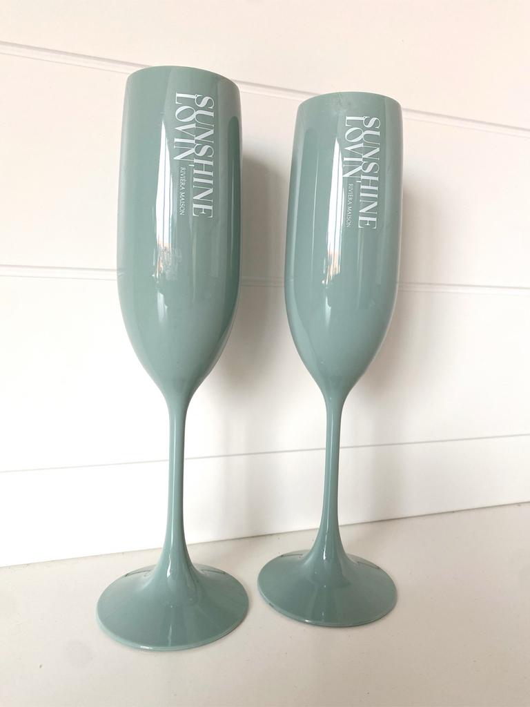 Riviera Maison kunstof Champagne Glazen - Sunshine Lovin', Kunststof, Ophalen of Verzenden, Zo goed als nieuw, Riviera Maison