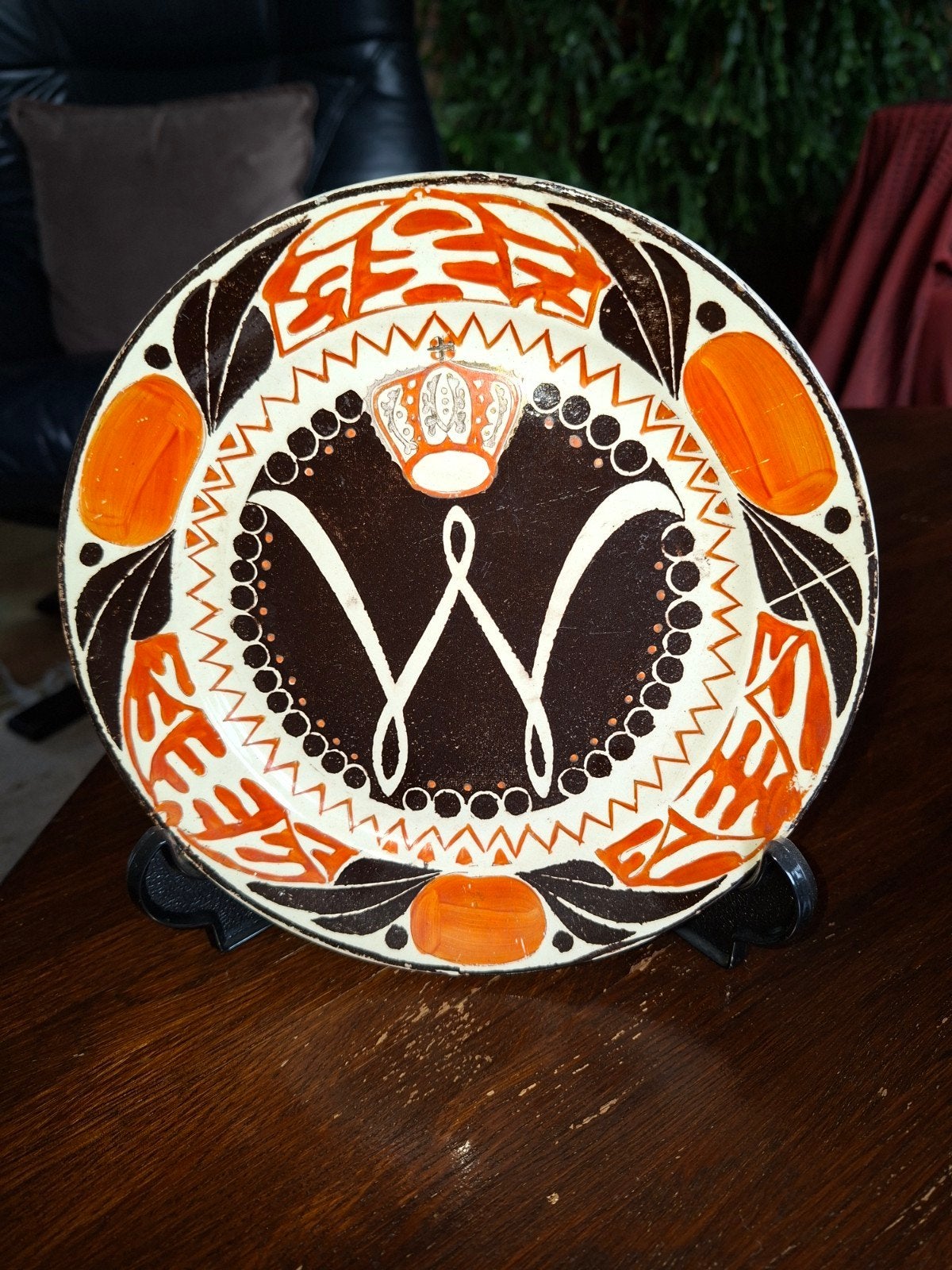 Huldigingsbord Koningin Wilhelmina 1898 Petrus Regout, Ophalen of Verzenden