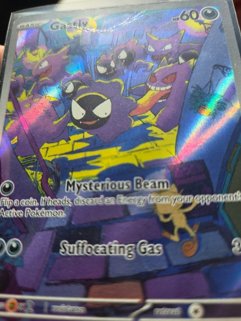 Gastly 177/162 Full Art Rare Pokemon Kaart, Ophalen of Verzenden, Zo goed als nieuw, Losse kaart, Foil