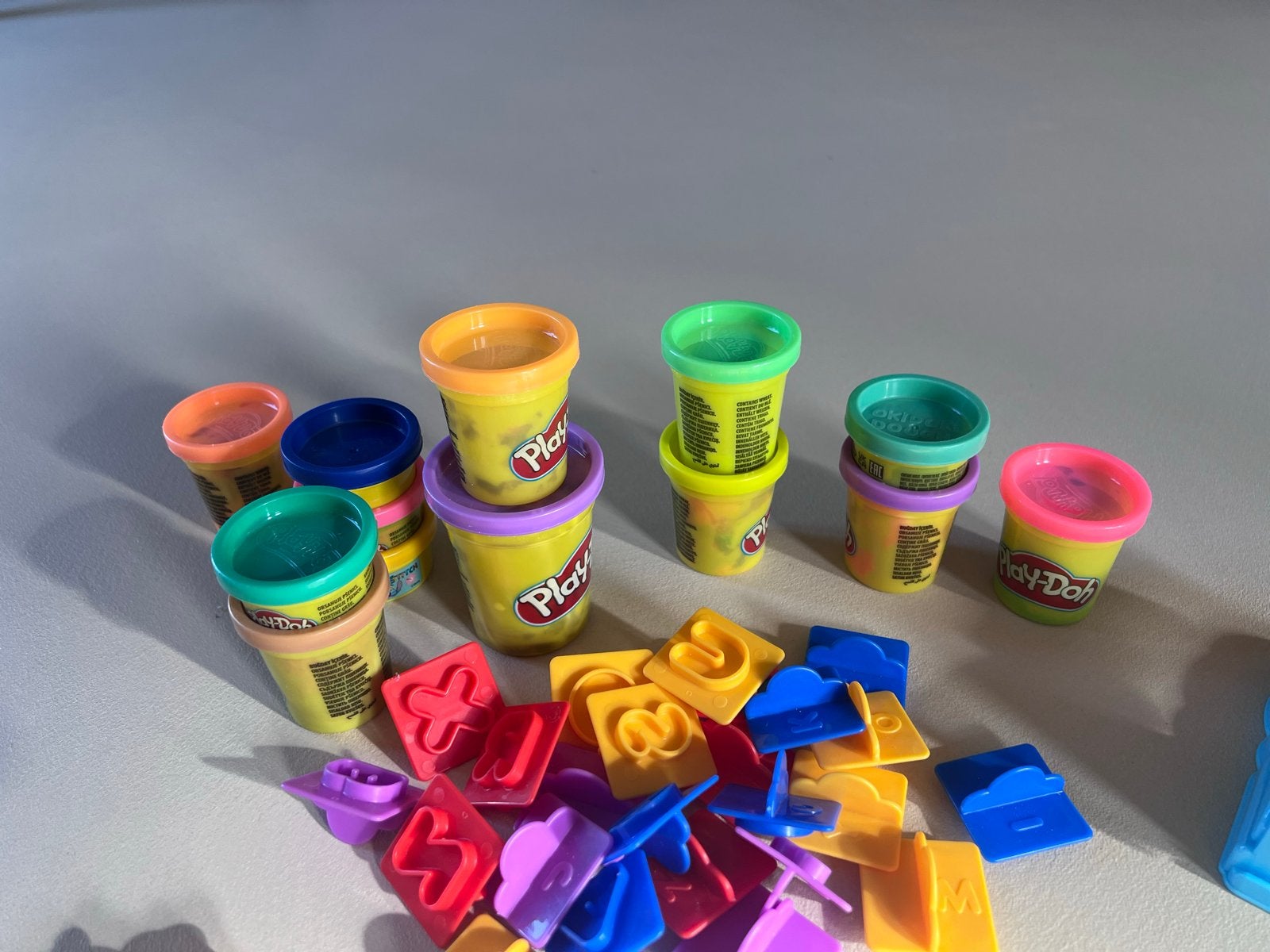 Play-Doh klei set met vormpjes, letters en dieren, Kinderen en Baby's, Ophalen of Verzenden, Gebruikt, Jongen of Meisje