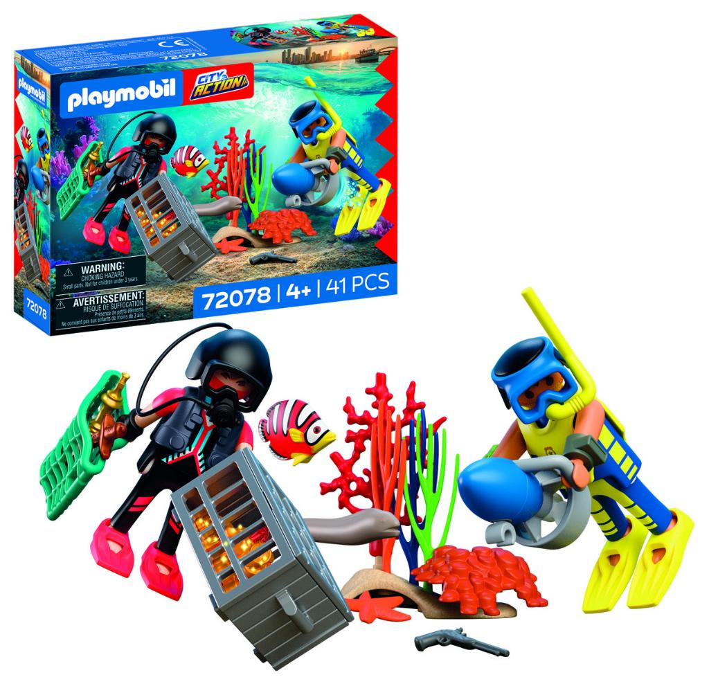 PLAYMOBIL 72078 Politieduiker met Schat 41 delig, Ophalen of Verzenden, Nieuw, Complete set