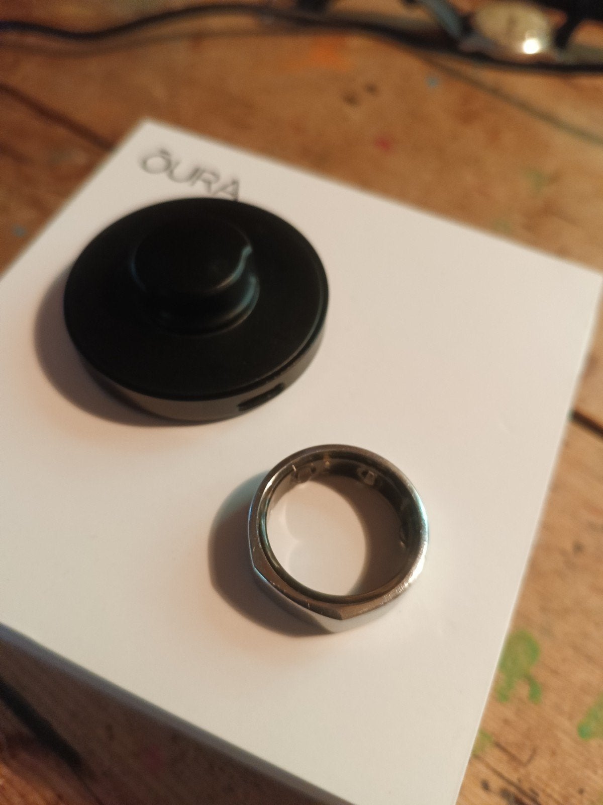 Oura Ring Gen 3 Zilver - Maat 12, Gebruikt, Oura, Ophalen of Verzenden, Waterdicht