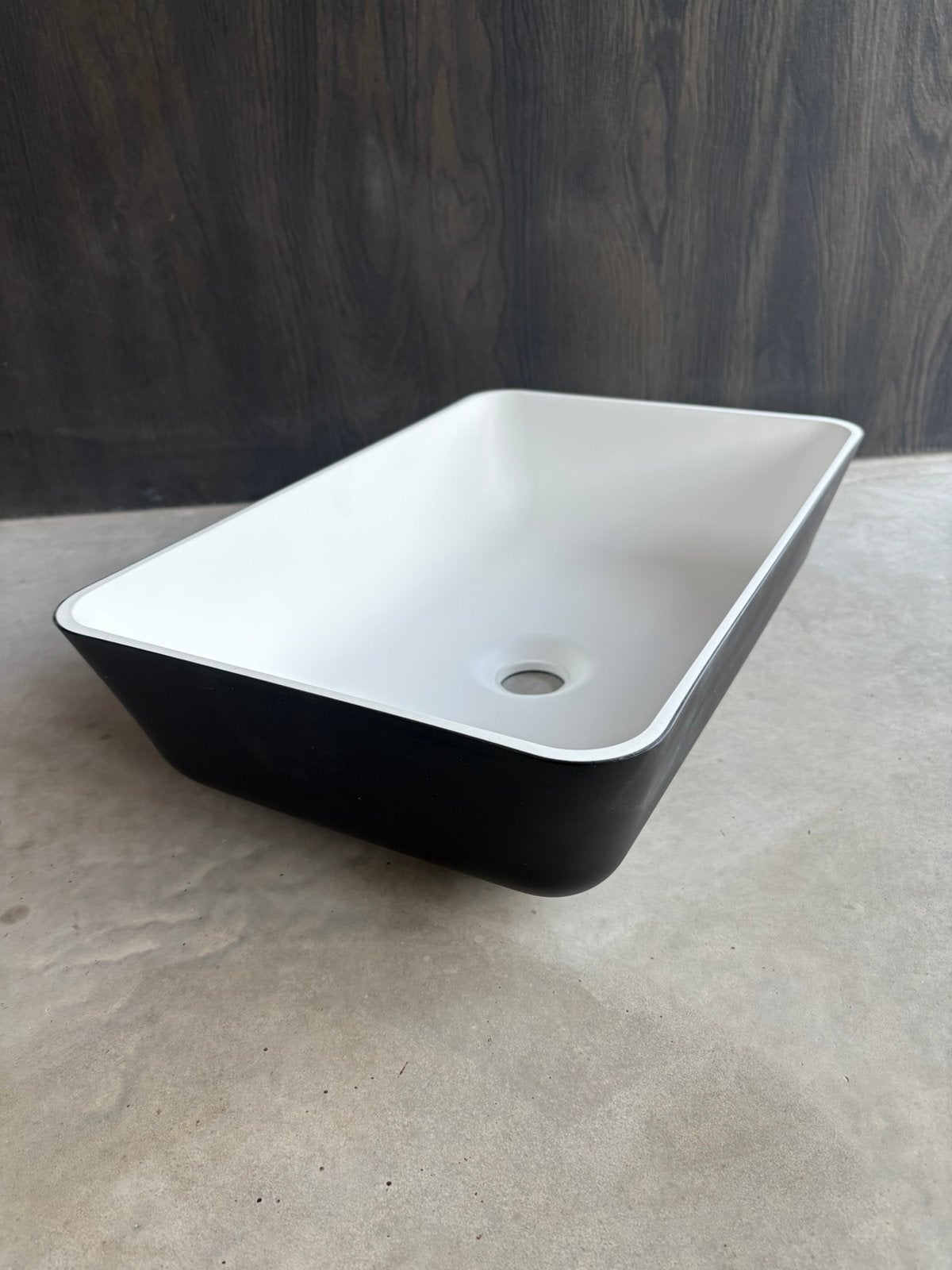 Waskom | Qisani BiColour Lusso | Zwart-wit, Minder dan 50 cm, Overige typen, Nieuw, Ophalen of Verzenden